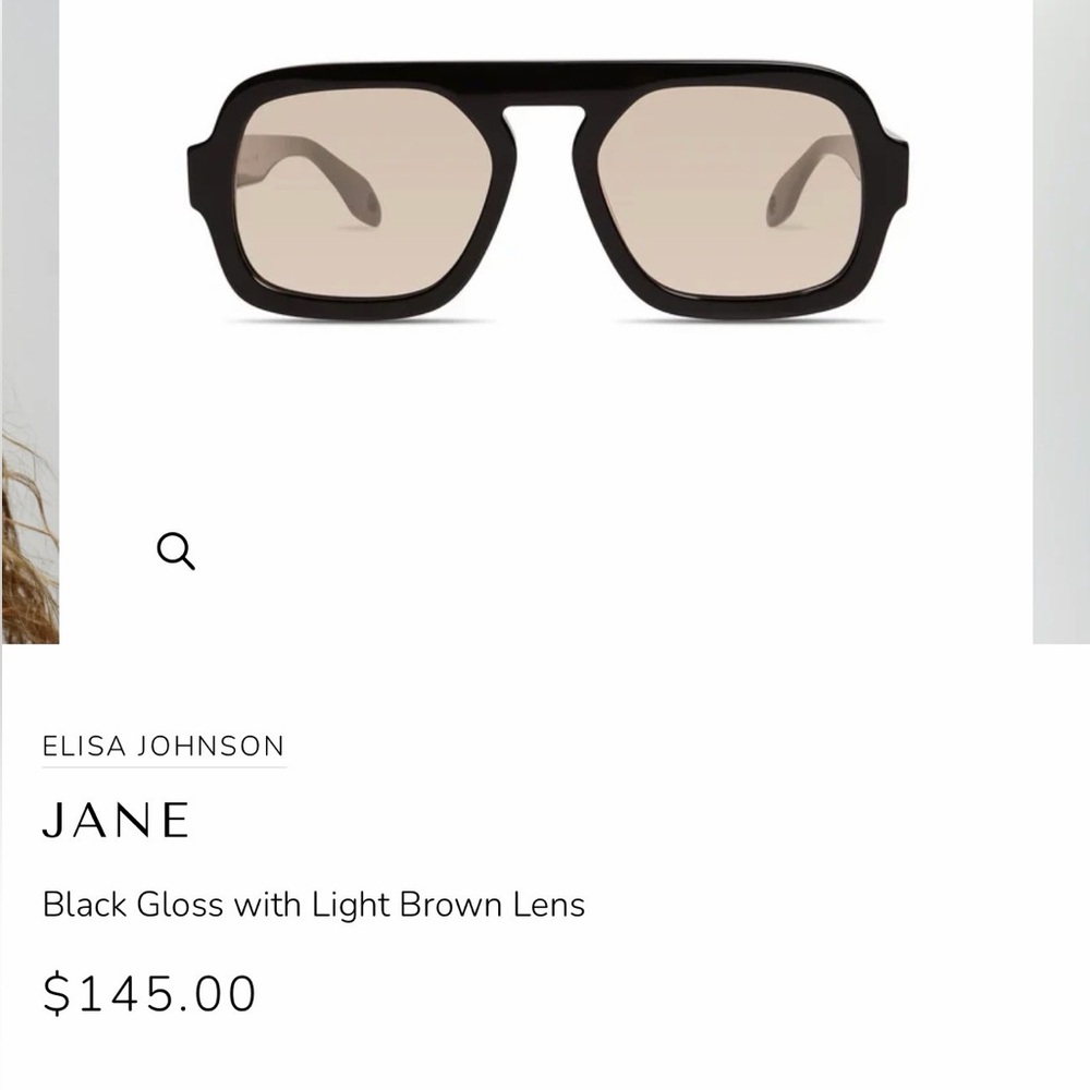 Elisa Johnson Jane black gloss with brown lens